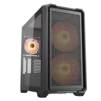 COUGAR PC skříň MX600 Black Mini Tower Mesh Front Panel 2 x 160mm + 1 x 120mm Fans Transparent Left Panel (1 of 23)