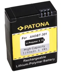 PATONA battery for digital camera GoPro Hero 3 Hero 3+ Rollei AC420 1180mAh Li-Pol (1 of 1)