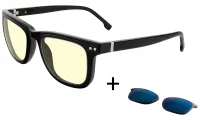 Óculos de jogos de escritório GUNNAR CUPERTINO ONYX * óculos de sol âmbar * BLF 65 BLF90 * GUNNAR NATURAL focus (1 of 4)