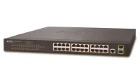 Planet GS-4210-24P2S PoE комутатор L2 L4 24x 1000Base-T 2x SFP Web SNMPv3 VLANext 10Mb з 802.3at-300W (1 of 1)