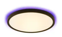 IMMAX NEO LITE TUDO SMART ceiling light with RGB backlight 40cm 50W Wi-Fi black TUYA (1 of 3)