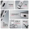 AXAGON aluminium standaard voor laptops van 10" 16" met USB hub HMC-STND HDMI 3xUSB-A GLAN PD thumbnail (3 of 9)