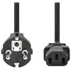 NEDIS Stroumkabel 230V Connecting 10A Connector IEC-320-C13 Direct Plug Schuko Black Bulk 5m