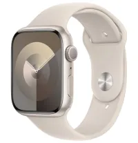 Apple Watch Series 9 41 мм звездно бял алуминий със звездно бяла спортна каишка M L (1 of 2)