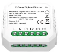 Kontroler IMMAX NEO SMART ściemnialny V5 2-przyciskowy Zigbee 3.0 TUYA (1 of 2)