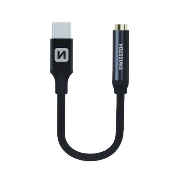 Câble Swissten textile USB / USB-C 3m, Noir