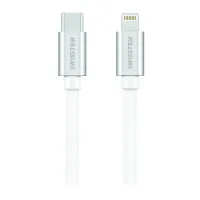 Swissten Data Cable Textile USB-C Lightning 1.2 M Silver (1 of 1)