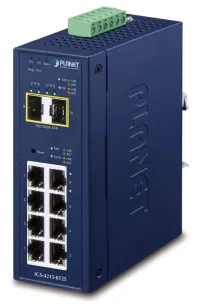 Planet IGS-4215-8T2S industriële L2-switch 8x 1Gb TP + 2x SFP VLAN IP30 -40 tot 75°C SNMP 9-48VDC 24VAC (1 of 3)