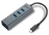 I-tec USB HUB METAL 3 θύρες USB 3.0 USB 3.1 Τύπος C σε Gigabit Ethernet προσαρμογέας (RJ45)