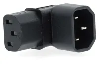 Adaptador de corriente NEDIS de IEC-320-C14 a IEC-320-C13 acodado 90° negro (1 of 3)