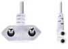 NEDIS cable de alimentación para adaptadores Euro enchufe - conector IEC-320-C7 ángulo de dos líneas blanco granel 3m