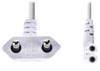 Câble d'alimentation NEDIS pour adaptateurs prise Euro - connecteur IEC-320-C7 équerre bifilaire blanc vrac 3m (1 of 2)