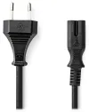 NEDIS napajalni kabel za adapterje Euro plug - konektor IEC-320-C7 direktno-direktno dvolinijski črn bulk 0,5m thumbnail (2 of 2)