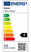 NEDIS LED žarnica E27 A60 11 W 220 V 1055 lm 2700 K toplo bela mat thumbnail (2 of 2)