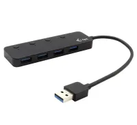 I-tec USB HUB METAL 4 порти USB 3.0 Кнопка On Off для ввімкнення та вимкнення чорного металу (1 of 3)