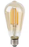 NEDIS Wi-Fi Smart LED Filament Bulb E27 ST64 7W 230V 806lm 3000K Warm White Dimmable Gold