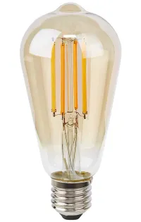 NEDIS Wi-Fi Smart LED Filament Bulb E27 ST64 7W 230V 806lm 3000K Warm White Dimmable Gold (1 of 3)