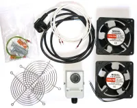 XtendLan Ventilatioun fir Mauer cabinets thermostat 2 Fans Muecht Kabel Verbindung Material (1 of 1)