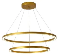 IMMAX NEO FINO SMART lampada a sospensione 2 cerchi 60+80cm 93W oro Zigbee 3.0 TUYA (1 of 7)