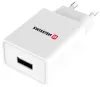 Swissten mrežni adapter Smart Ic 1X Usb 1A kabel za napajanje + podatkovni kabel Usb tip C 1,2 M bijeli