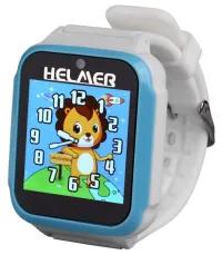 HELMER Smartwatch per bambini KW 801 1,54" TFT display touch foto video 6 giochi micro SD ceco blu-bianco (1 of 4)