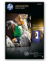 Фотобумага HP Advanced, глянцевая, 10 x 15 см, без полей, 100 листов, 250 г (1 of 1)