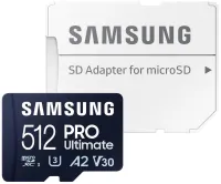 Samsung micro SDXC 512GB PRO Ultimate + SD-sovitin (1 of 2)
