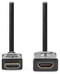 NEDIS High Speed HDMI 1.4 extension cable with Ethernet 4K@30Hz gold-plated HDMI-HDMI connectors black bulk 2m (1 of 2)