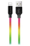 Kolorowy kabel USB do transmisji danych Apple Lightning 2,4 A 1 m, wielokolorowy thumbnail (1 of 1)