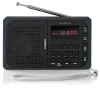 Radio FM portatile NEDIS alimentata a batteria, alimentata dalla rete elettrica, uscita per cuffie digitale da 3,6 W, nero-grigio thumbnail (2 of 4)