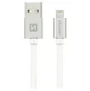 Kabel do transmisji danych Swissten Tekstylny USB Lightning Mfi 1,2 M Srebrny