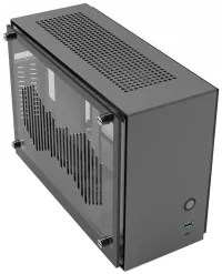 Zalmani kapp M2 Mini minitorn ITX 80 mm ventilaator USB 3.0 USB 3.1 tõusukaart klaasist külgmine antratsiit (1 of 4)