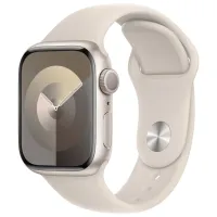 Apple Watch Series 9 41mm Hviezdne biely hliník s hviezdne bielym športovým remienkom S M (1 of 2)