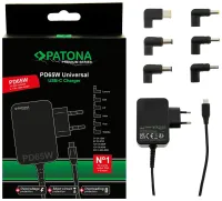 PATONA Stroumadapter fir ntb 185-20V 65W 6 Stecker UNI USB-C Stroumversuergung (1 of 7)