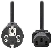 NEDIS cable alimentación 230V conexión 10A conector IEC-320-C13 enchufe directo Schuko negro granel 3m (1 of 2)