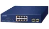 Planet PoE kapcsoló 8x1Gb + 2xSFP 1Gb PoE 180W 2x802.3bt + 4x802.3at