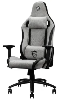 MSI gaming office chair MAG CH130I FABRIC fabric cover light gray brake on wheels (1 of 10)