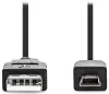 Cavo NEDIS USB 2.0 spina USB-A - spina USB Mini-B nero 1 m