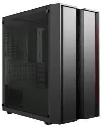 Gabinete CRONO Mini Tower PCC-200-1 sem fonte de alimentação sem ventoinhas 1x USB 3.0 2x USB 2.0 preto (1 of 4)