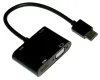 XtendLan Converter HDMI(M) - VGA és HDMI(F) VGA 1080p HDMI 4k audio csatlakozással (jack 3,5 mm) USB micro(B) tápegység