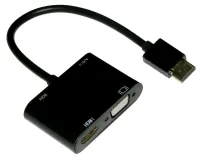 XtendLan konverteris HDMI(M) į VGA ir HDMI(F) VGA 1080p HDMI 4k su garso jungtimi (3,5 mm lizdas) USB micro(B) maitinimo šaltinis (1 of 3)