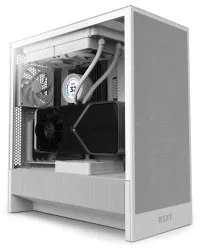 NZXT kotelo H5 Flow edition 2x120 mm tuuletin USB 3.0 USB-C 3.1 läpinäkyvä sivuverkkopaneeli valkoinen (1 of 5)