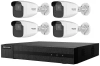 HIKVISION HiWatch 4K KIT bullet 8Mpix 1x NVR HWN-4108MH-8P(D) 4x IP камера HWI-B480H(C) POE+ HDMI VGA LAN (1 of 5)