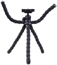 Doerr OCTOPUS Vlogging τρίποδο 15-28,5 cm, 414 g, μέγ. 2 κιλά, κεφαλή μπάλας, 5 ελαστικοί βραχίονες, μαύρο (1 of 4)