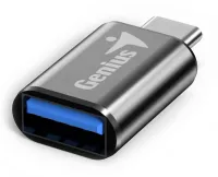 GENIUS ACC-C2A redukce z USB-C na USB-A kovově šedá (1 of 2)