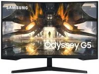 Samsung Odyssey G55A 32" lenktas 2560x1440 VA 1ms 300 cd m2 DP HDMI ausinių prievadas VESA juoda (1 of 9)