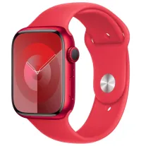 Apple Watch Series 9 45mm (TUOTE)PUNAINEN Alumiini ja (TUOTTE)PUNAINEN urheiluranneke S M (1 of 2)