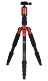 Rollei Tripod Compact Traveler No. 1 Φορτίο 5kg Τραβηγμένο 142cm Πορτοκαλί