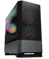 COUGAR PC Case MG140 Air RGB Black Mini Tower Zračne odprtine Sprednja plošča 3 x ARGB Ventilatorji 4 mm TG Leva plošča