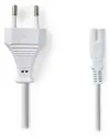 NEDIS strömkabel 230V för adaptrar som ansluter Euro-kontaktkontakt IEC-320-C7 tvåradig vit 2m thumbnail (2 of 2)